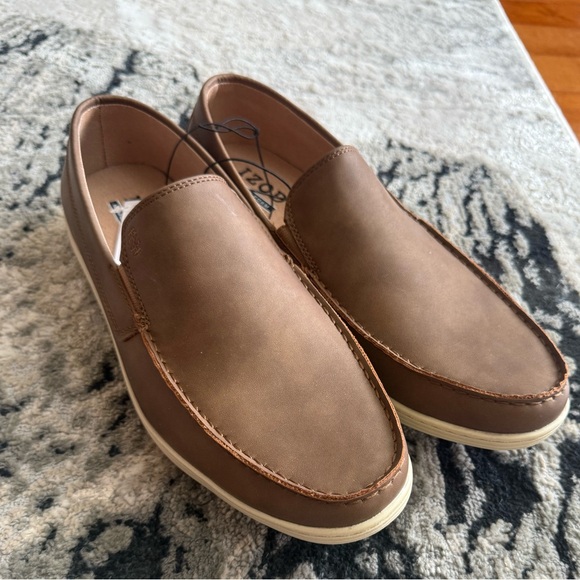 Izod Other - IZOD Men’s Slip On Shoes 12 Seapoint Loafers Tan Brown Memory Foam Lightweight